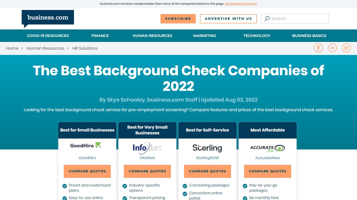 Best Background Check Services of 2022 - business.com